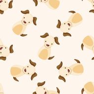 Chinese Zodiac dog cartoon seamless pattern background