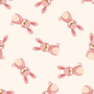 Chinese Zodiac rabbit cartoon seamless pattern background