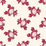 Constellation Cancer cartoon seamless pattern background