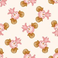 Constellation Capricorn cartoon seamless pattern background