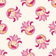 Constellation Virgo cartoon seamless pattern background