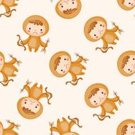 Constellation Sagittarius cartoon seamless pattern background