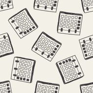 Monthly calendar doodle drawing seamless pattern background N6
