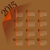 minimalistic 2015 calendar