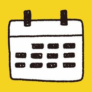 Monthly calendar doodle drawing N31