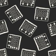 Monthly calendar doodle drawing seamless pattern background N7