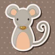 Chinese Zodiac rat theme elements N4