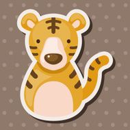 Chinese Zodiac tiger theme elements N4