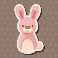 Chinese Zodiac rabbit theme elements N4