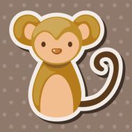 Chinese Zodiac monkey theme elements N4