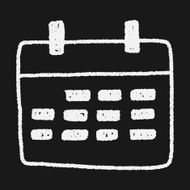 Monthly calendar doodle drawing N34