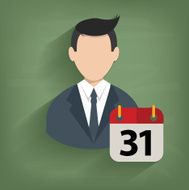 Businessman design on blackboard background clean vector