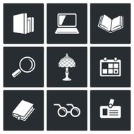 Library icons Vector Illustration