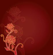 vector of abstract gold flower for Chinese new year