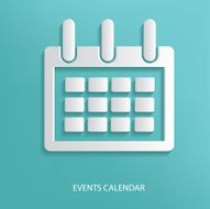 Calendar design on blue background clean vector N2