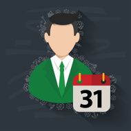 Businessman design on blackboard background clean vector N2
