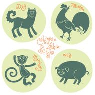 Set signs of the Chinese zodiac