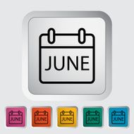 Calendar flat icon N8