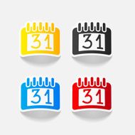 realistic design element calendar N8