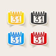 realistic design element calendar N9