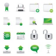 Green Internet Icons