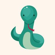 Chinese Zodiac snake theme elements N5