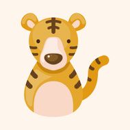 Chinese Zodiac tiger theme elements N5