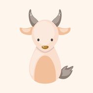 Chinese Zodiac goat theme elements N5