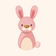 Chinese Zodiac rabbit theme elements N5