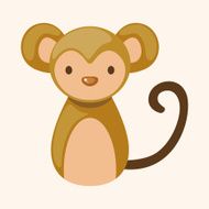 Chinese Zodiac monkey theme elements N5
