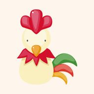 Chinese Zodiac rooster theme elements N4