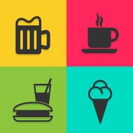 coffee shop icons set great for any use Vector EPS10