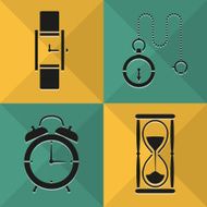 Time icons set great for any use Vector EPS10