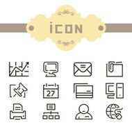 Vintage office vector and icon set great for any use