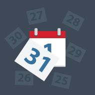 Vector calendar apps icon Last day of the month