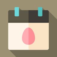 Easter calendar with egg