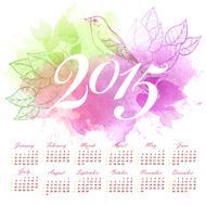 2015 Calendar Vector Illustration N10