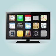 Smart TV with apps icons