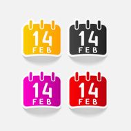 realistic design element Valentine N10