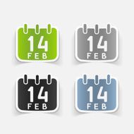 realistic design element Valentine N11