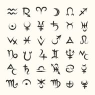 Vector Astrological Symbols