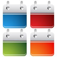 Time Management Button Icon Set