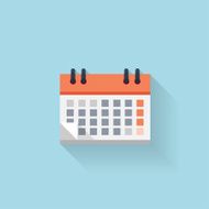 Flat web internet icon Calendar Date and time