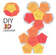 Scheme of 3d calendar - do it yourself DIY N2