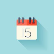 Flat calendar icon Date and time background N2