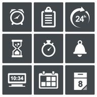 Clock and time icons N2