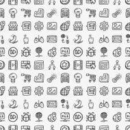 seamless doodle network pattern