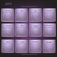 Vector 2014 Calendar Design