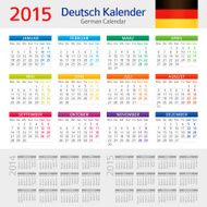 German Calendar Deutsch Kalender 2015 - Illustration N2