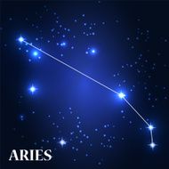 Symbol Aries Zodiac Sign Vector Illustration